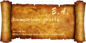 Baumgartner Atilla névjegykártya